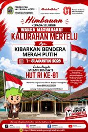 Kalurahan Mertelu Ajak Warga Kibarkan Merah Putih